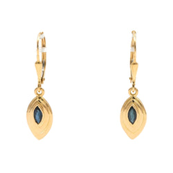 Boucles d'oreilles Pendantes en or jaune et saphirs