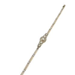 Bracelet en or blanc, or jaune et diamants