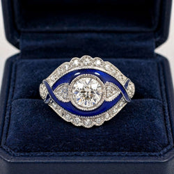 Bague en or blanc et diamants