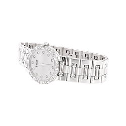Montre Piaget, "Dancer", or blanc, diamants.