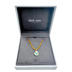 Collier Pendentif DINH VAN "Menottes R10" en or jaune et chrysoprase