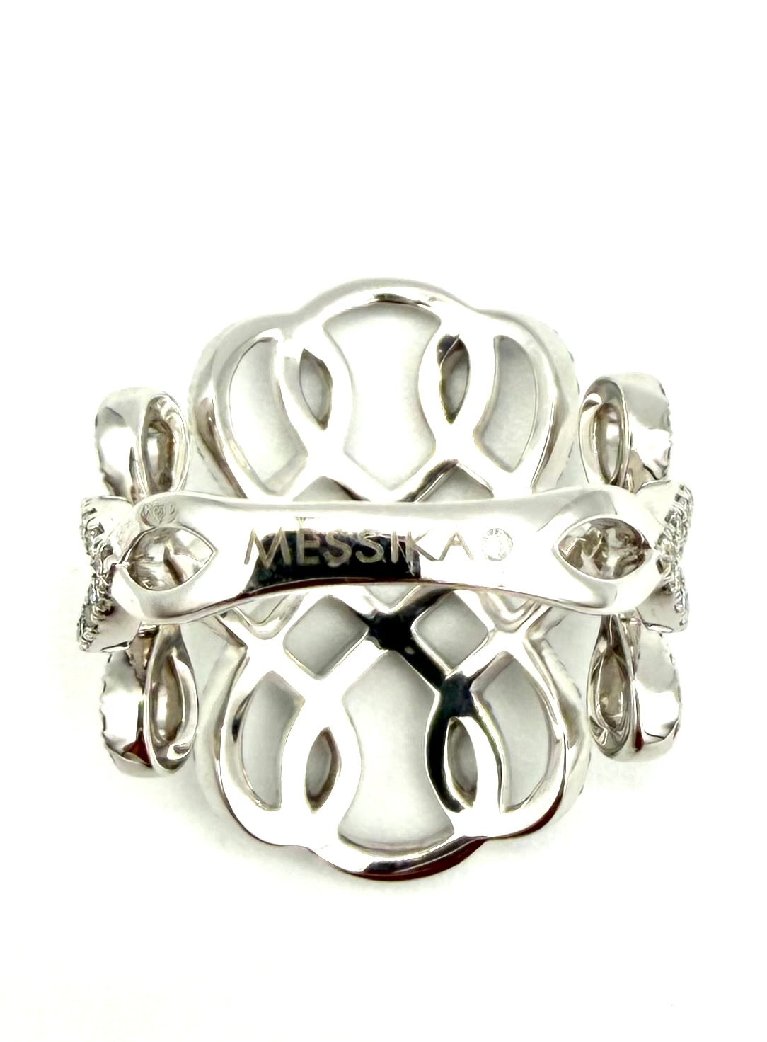 MESSIKA. Collection "Promess", bague en or blanc 18K et diamants