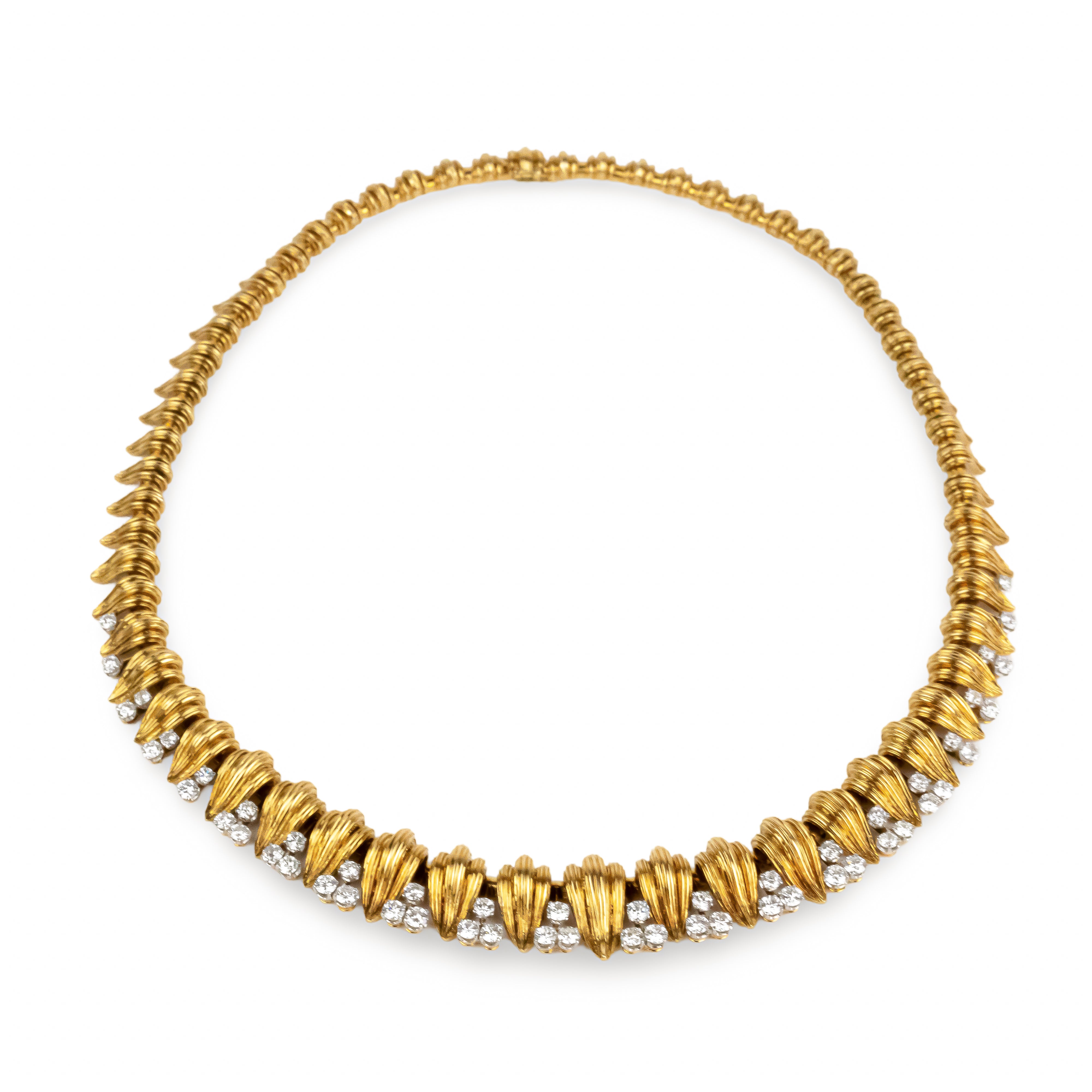 Bracelet jonc en or jaune et acier — Bijoux Anciens Paris : E-shop de  Bijoux Anciens & Vintage de luxe