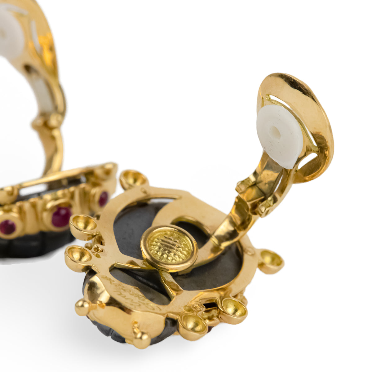 Parure Eva SEGOURA en or jaune, hématite et diamants