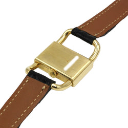 Montre JAEGER LECOULTRE X HERMÈS "Étrier" en or jaune et cuir