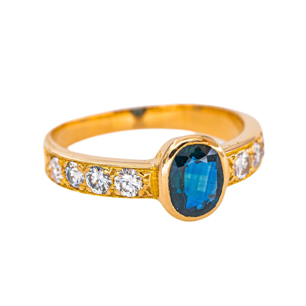 Bague Or jaune Saphir