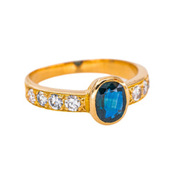 Bague Or jaune Saphir