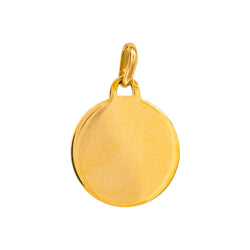 Augis Pendentif  Médaille Plus hier moins que demain  Or jaune Rubis