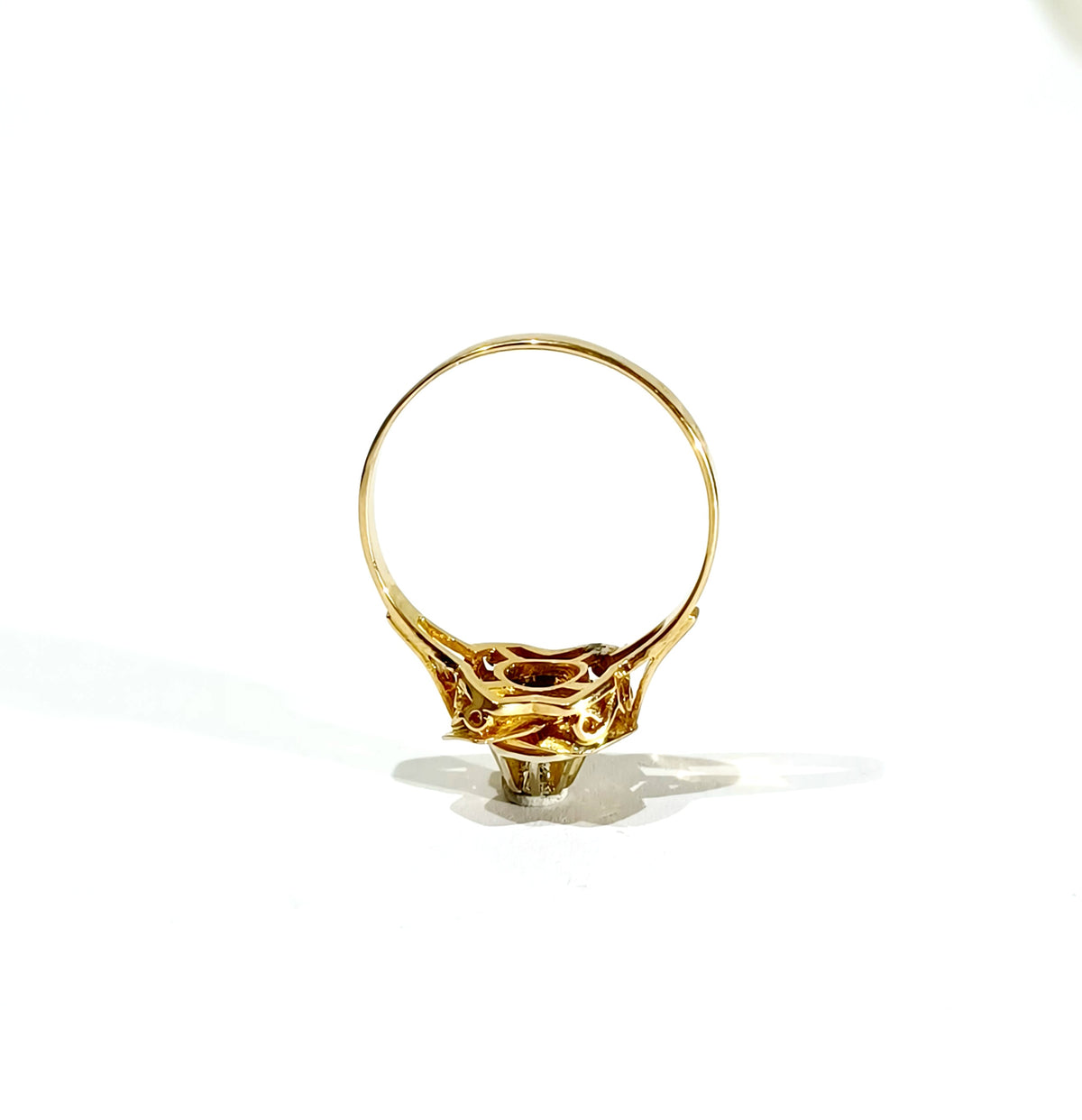 Bague en or rose et diamants