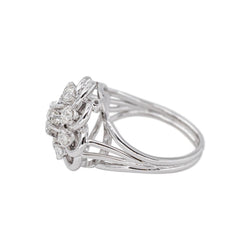 Bague  Marguerite  Or blanc Diamant