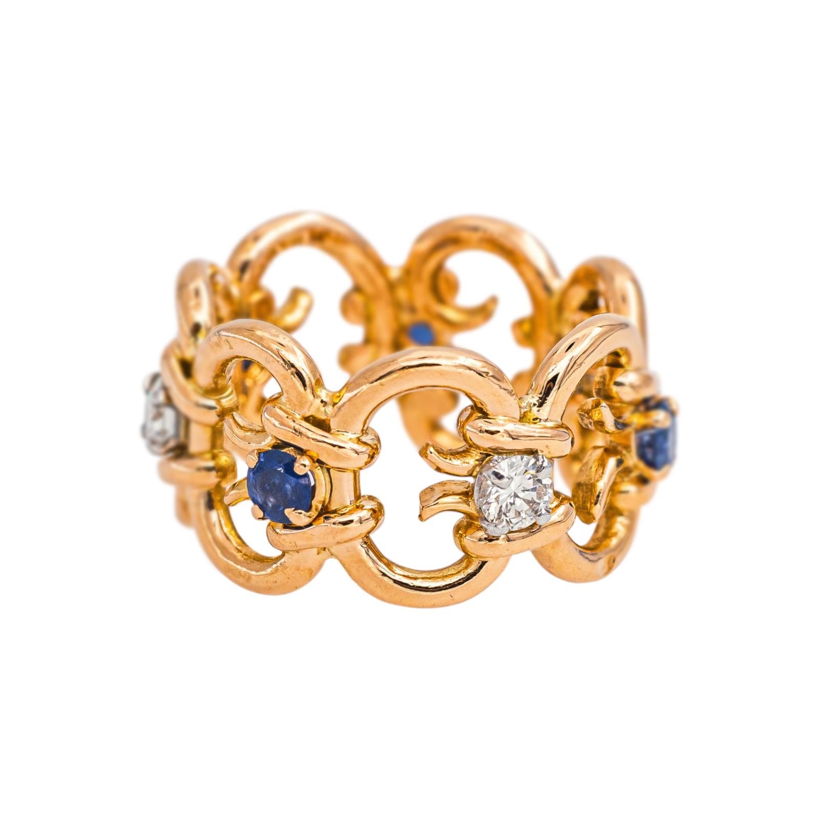 Bague Bandeau Or rose Diamant