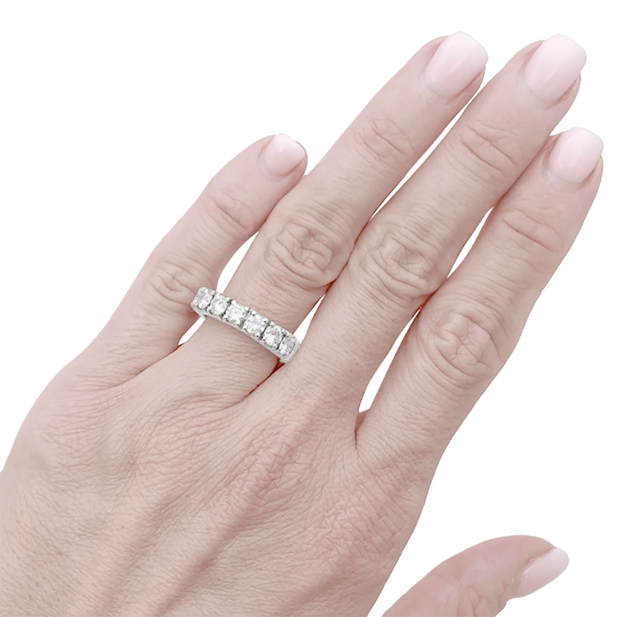 Bague Alliance en or blanc et diamants