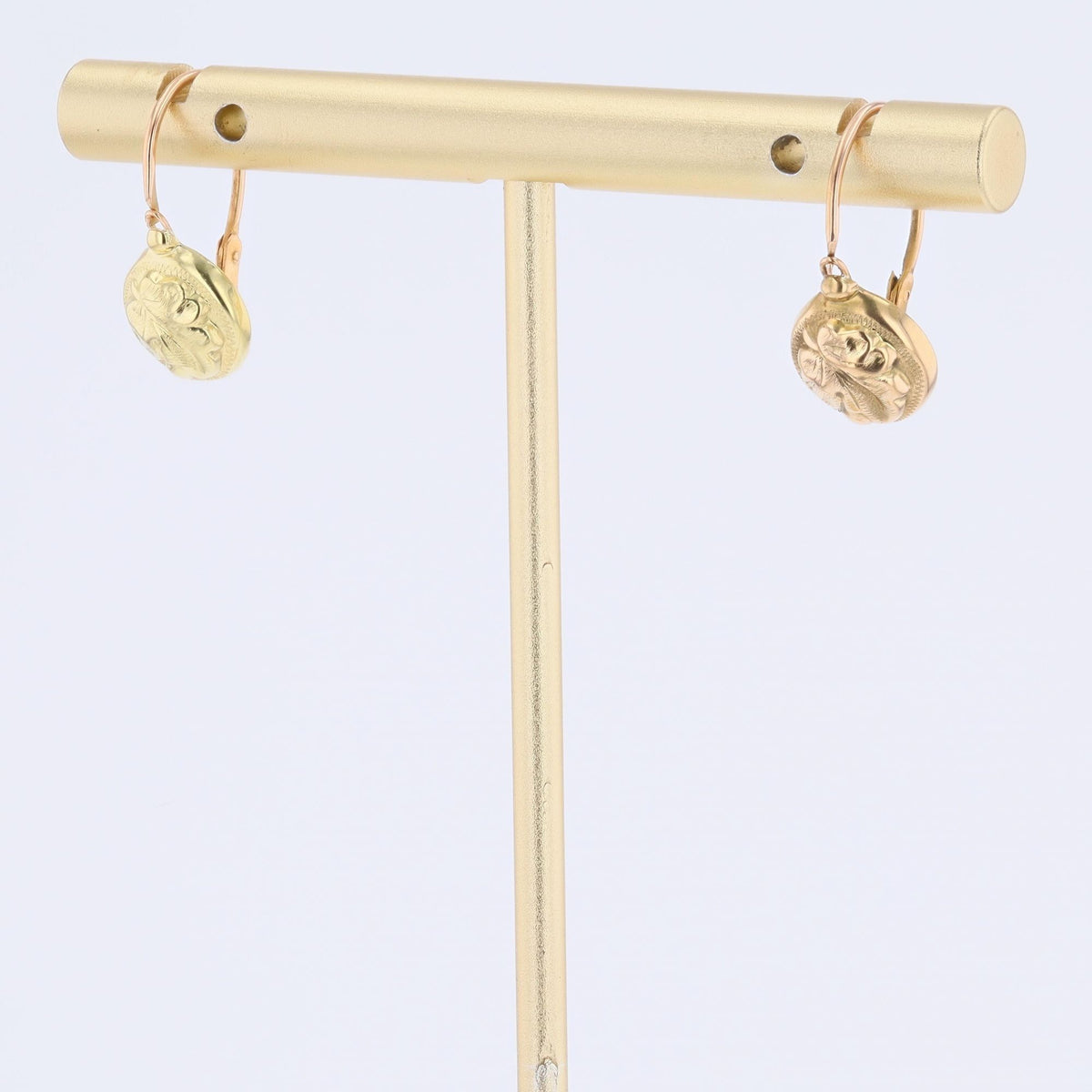 Boucles d'oreilles Dormeuses en or jaune et or rose