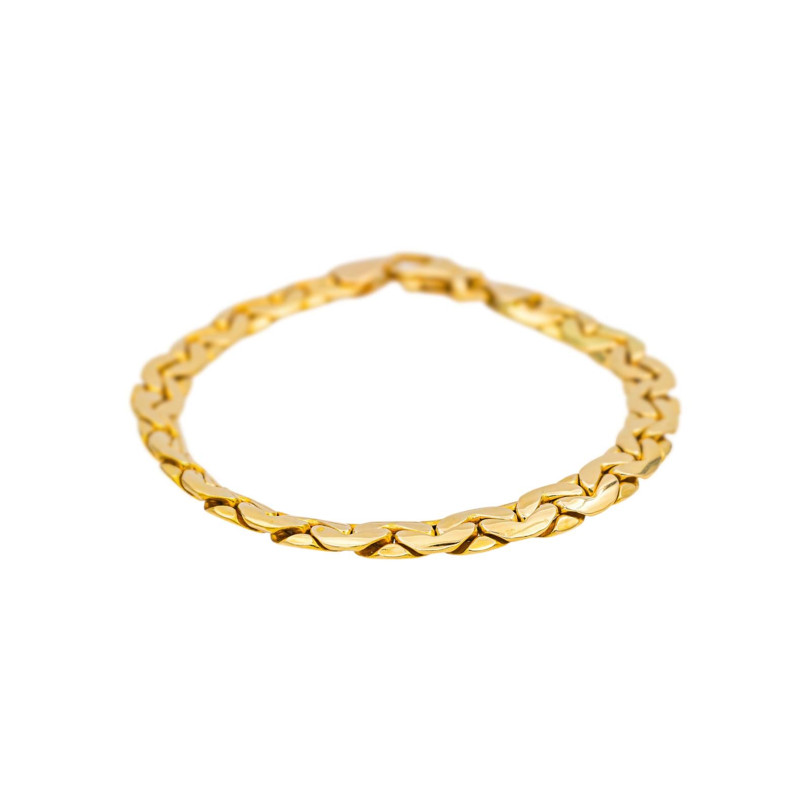 Bracelet Maille haricot Or jaune