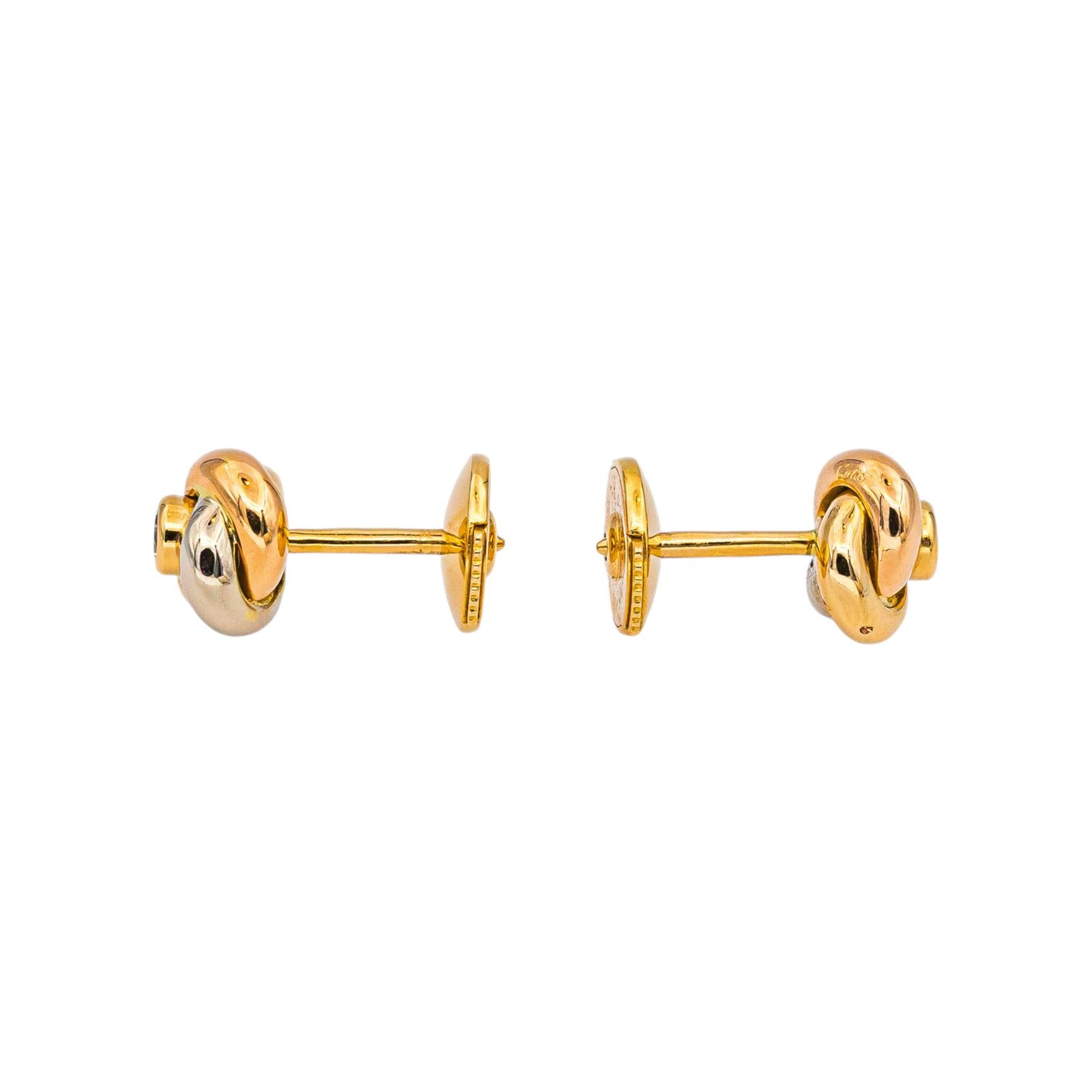 Cartier Boucles d'oreilles Puces Trinity Or rose Diamant