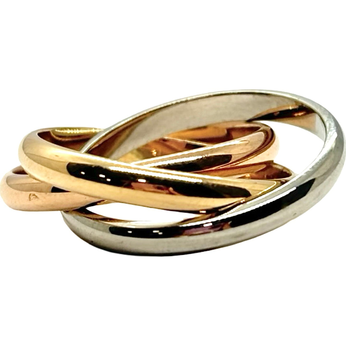 Bague Alliance en or blanc, or jaune et or rose