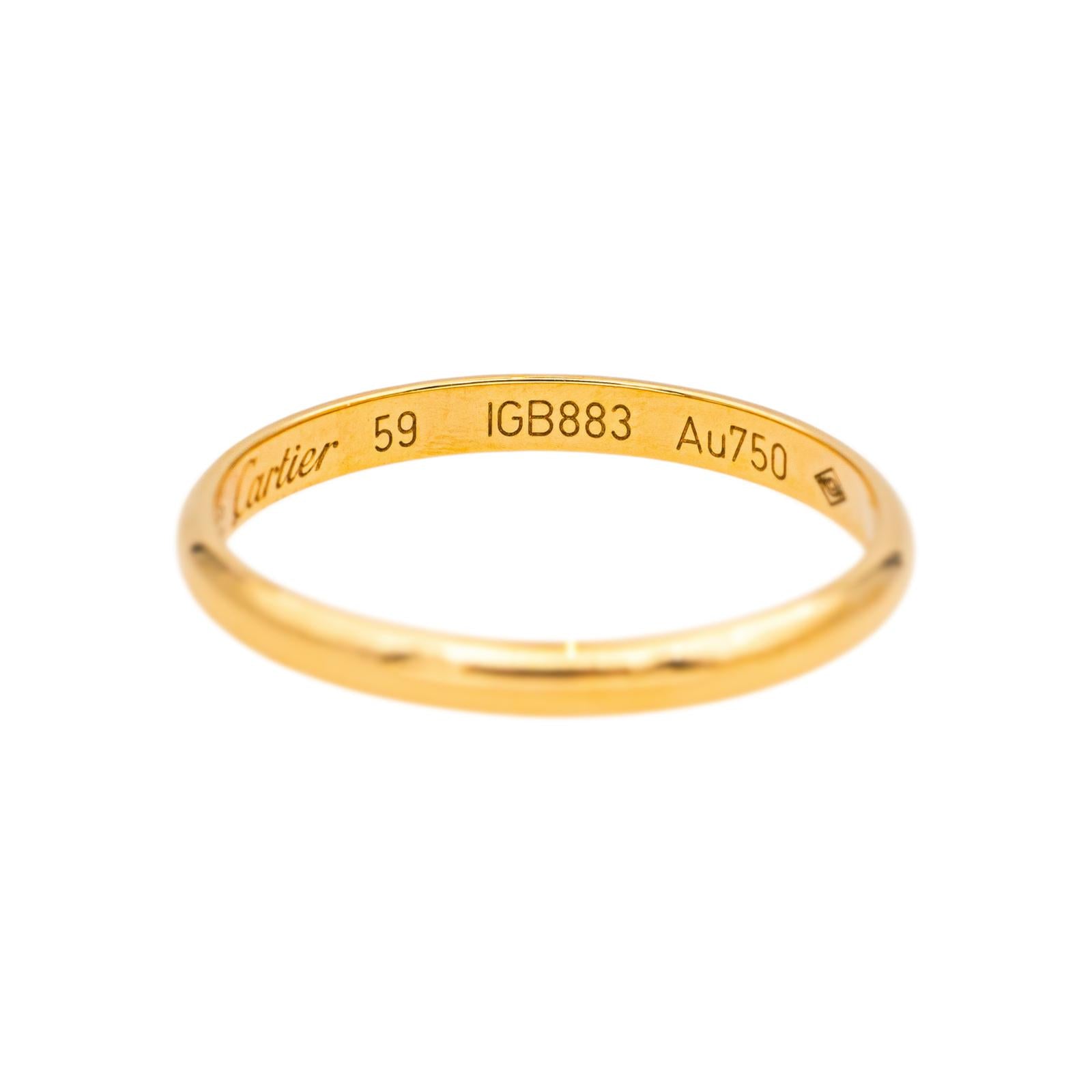 Cartier Bague Alliance 1895 Or jaune