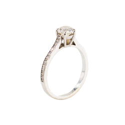 Bague Solitaire en or blanc et diamant