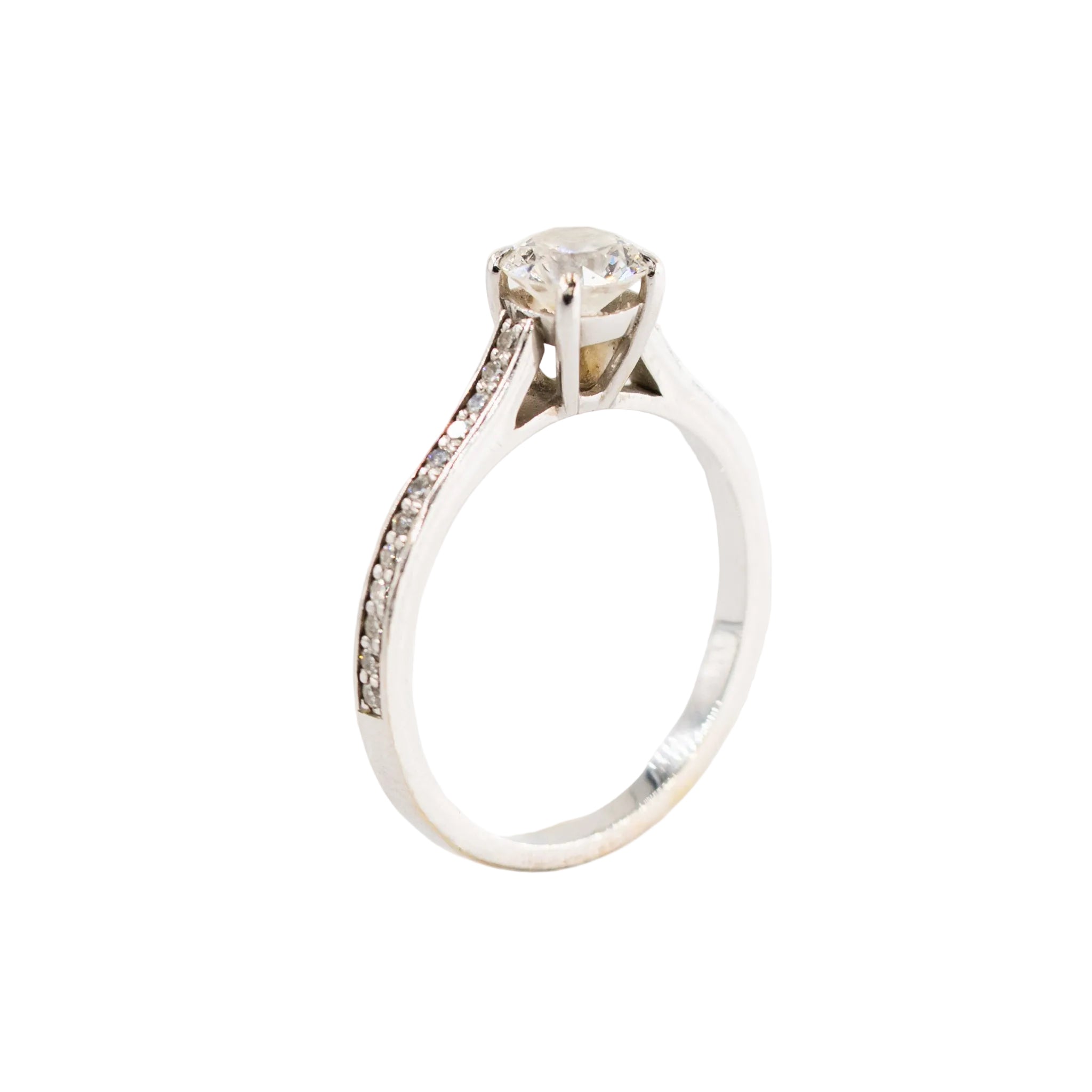 Bague Solitaire en or blanc et diamant