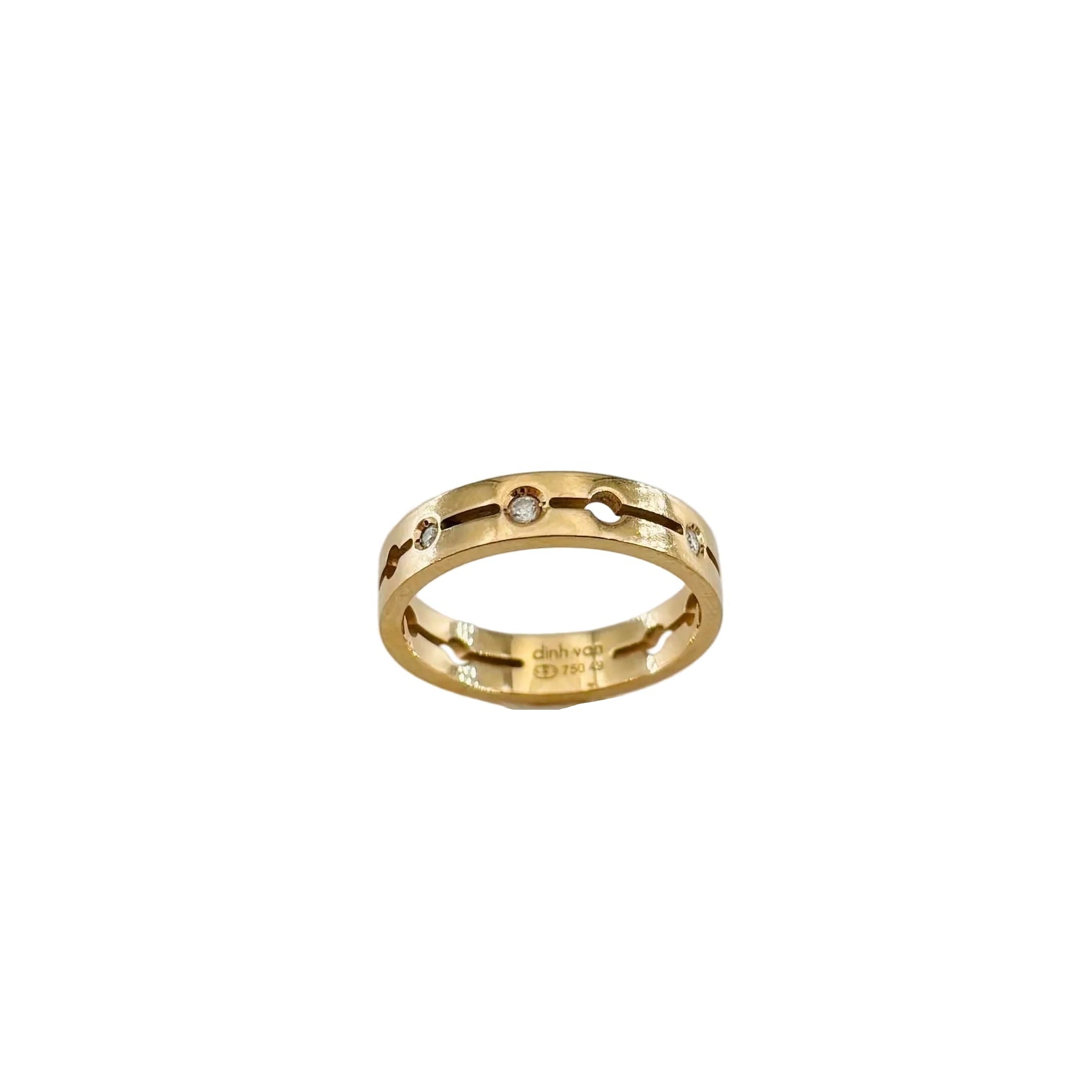 Bague DINH VAN "Pulse" PM en or rose et diamants