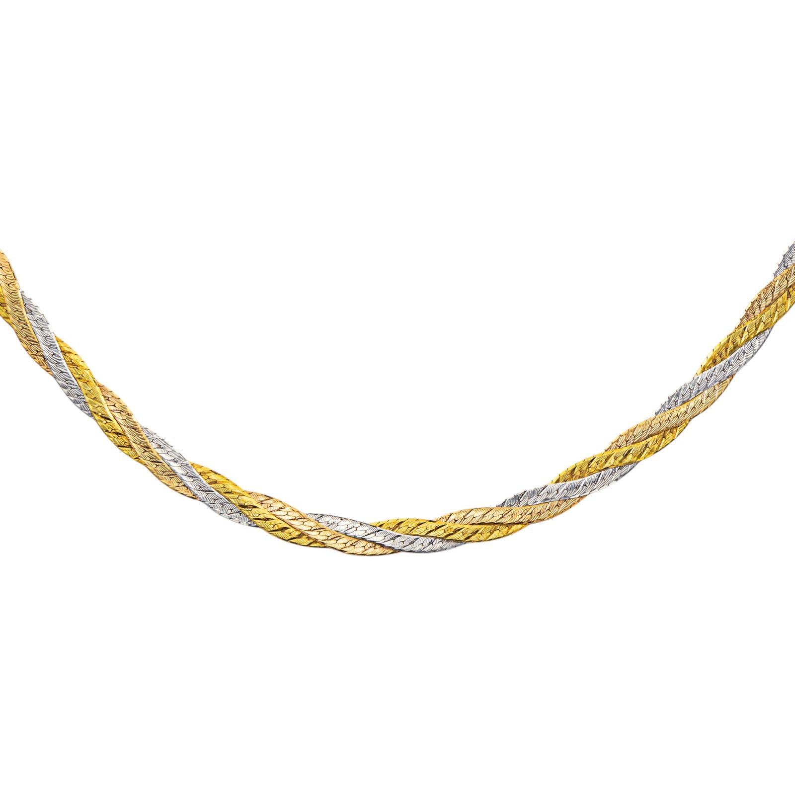 Collier Maille miroir Or rose