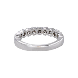 Bague Demi-alliance Or blanc Diamant