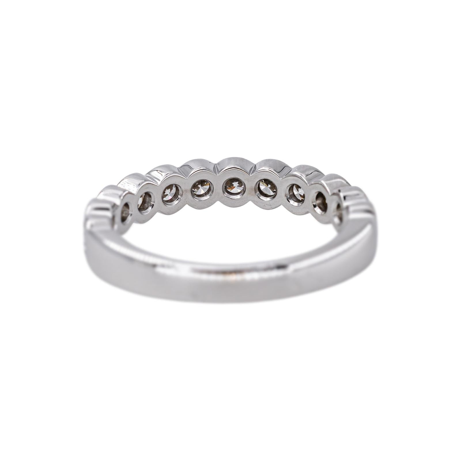 Bague Demi-alliance Or blanc Diamant