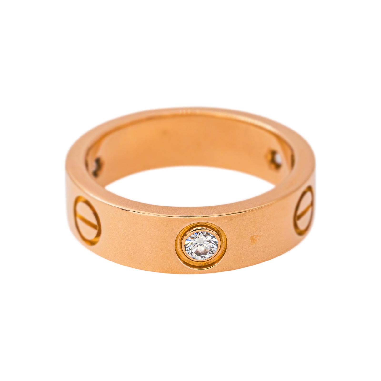 Cartier Bague Love Or rose Diamant