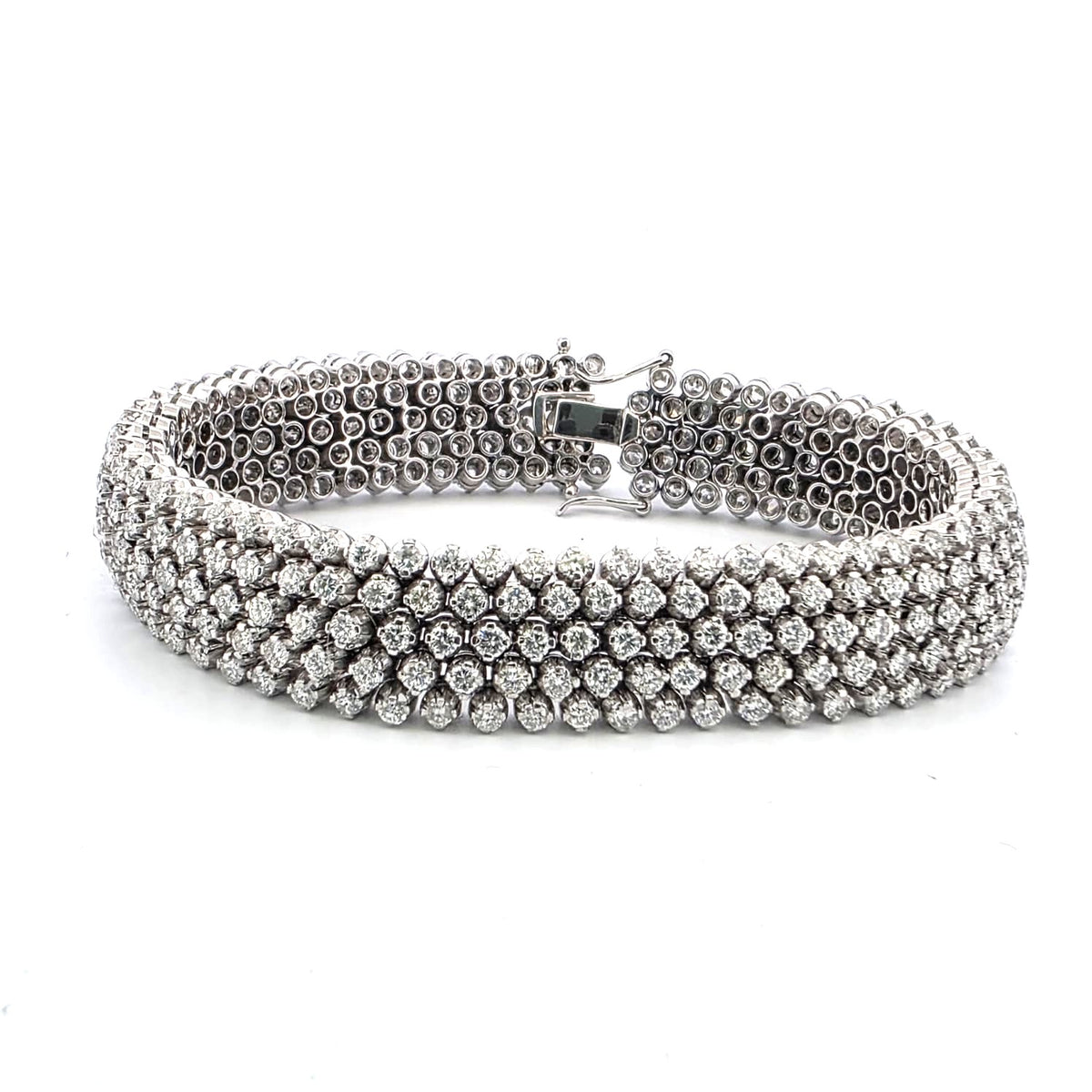 Bracelet Souple en or blanc et diamants