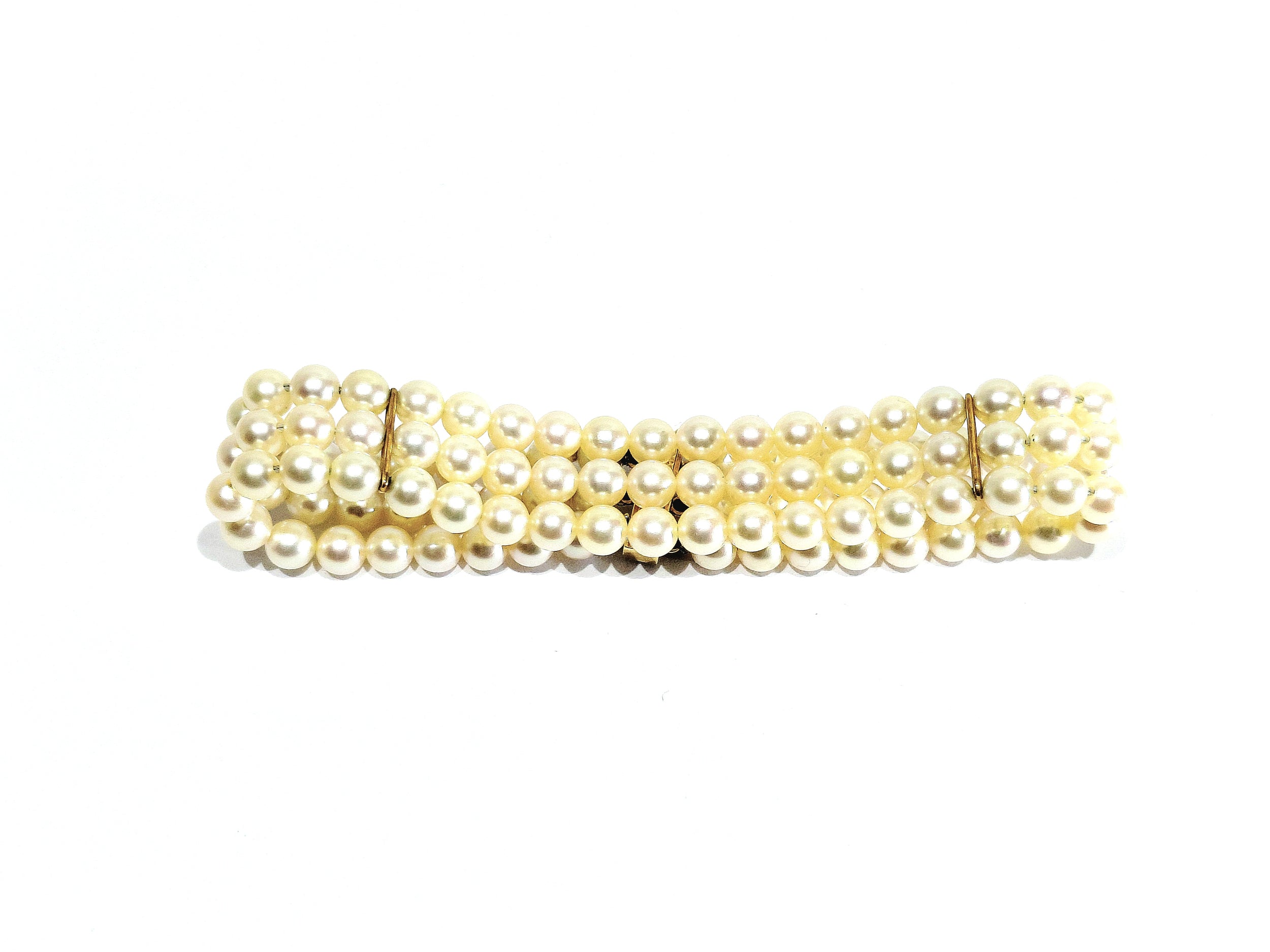 Bracelet en or et perles