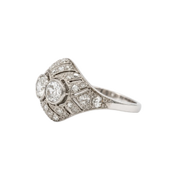 Bague Dôme en platine et diamants