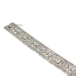 Bracelet Manchette en platine et diamants