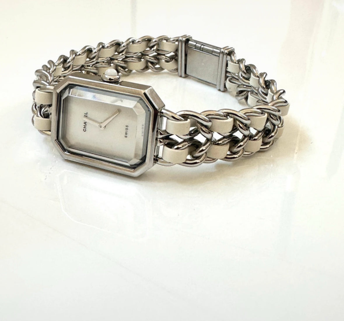 Montre Chanel Première en acier et cuir XXL