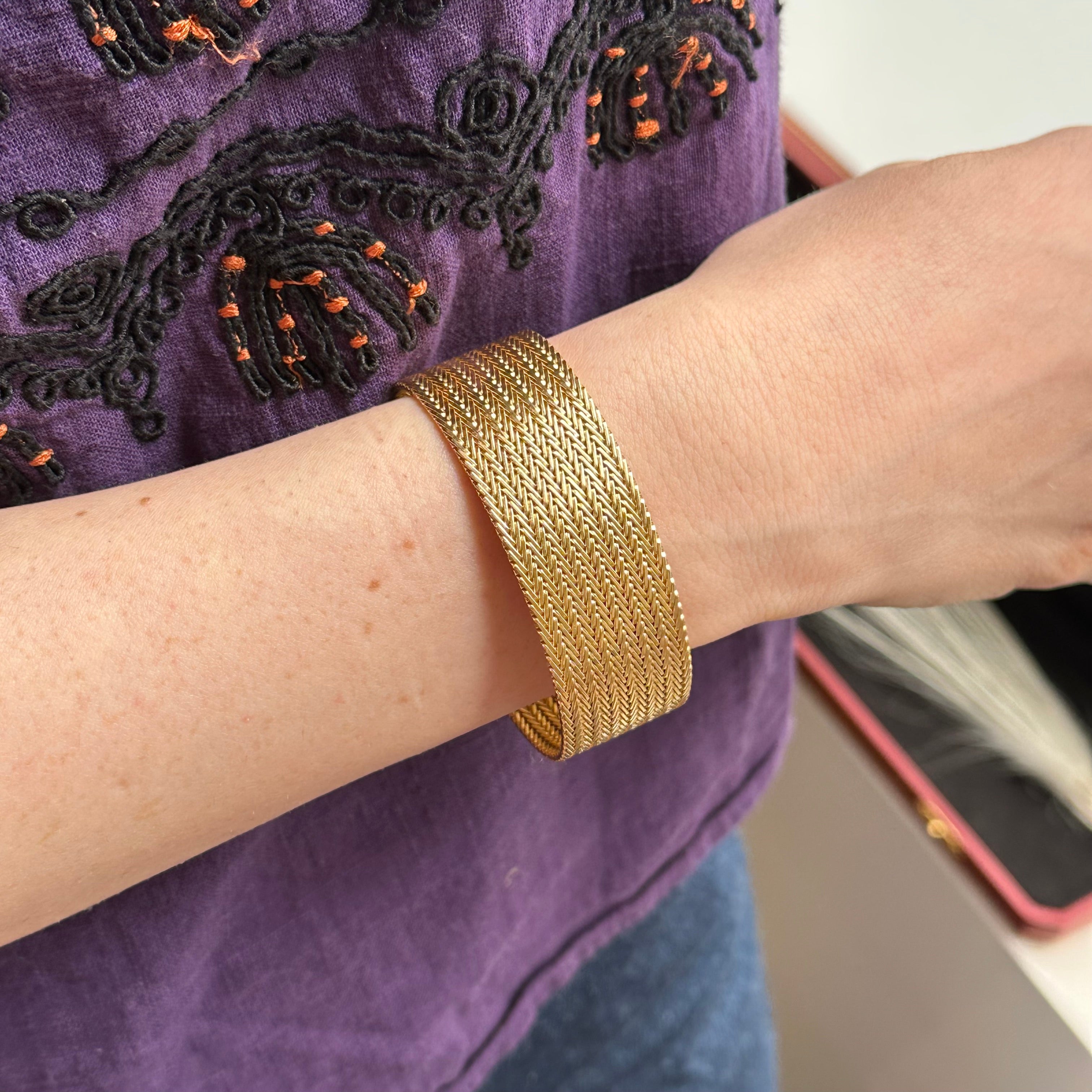 Bracelet Manchette en or jaune