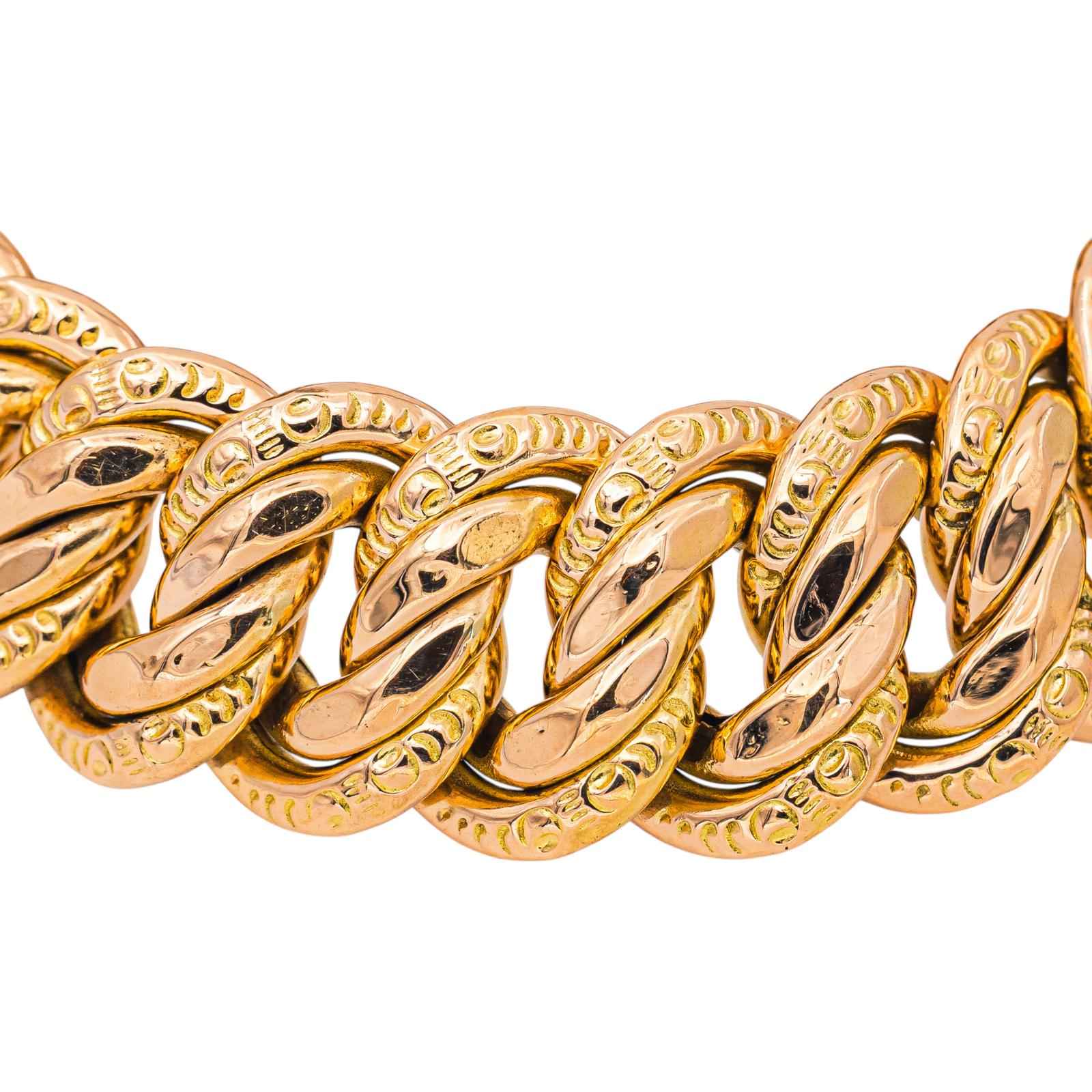 Bracelet Maille américaine Or jaune