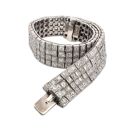 Bracelet Ligne S.J PHILLIPS LTD. en platine et diamants
