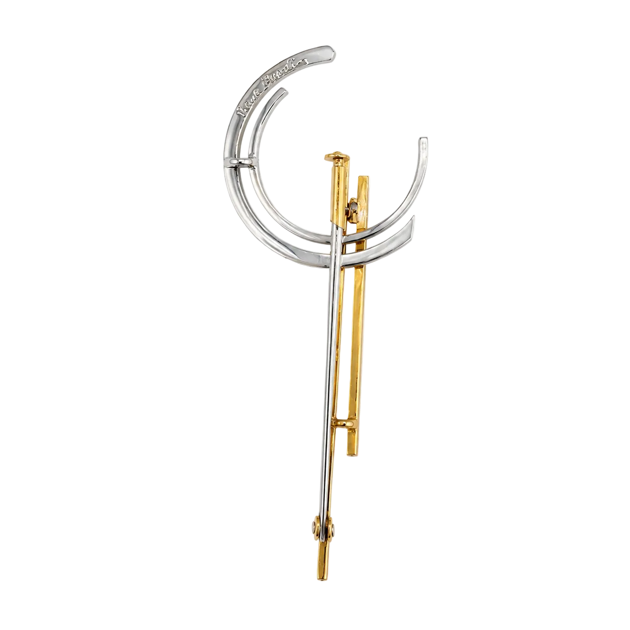 Broche PIERRE CARDIN en or blanc, or jaune et diamant