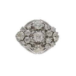 Bague Dôme en platine et diamants