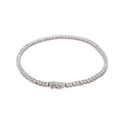 Bracelet Tennis Or blanc Diamant