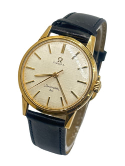 Montre OMEGA "Seamaster 300" en acier et cuir