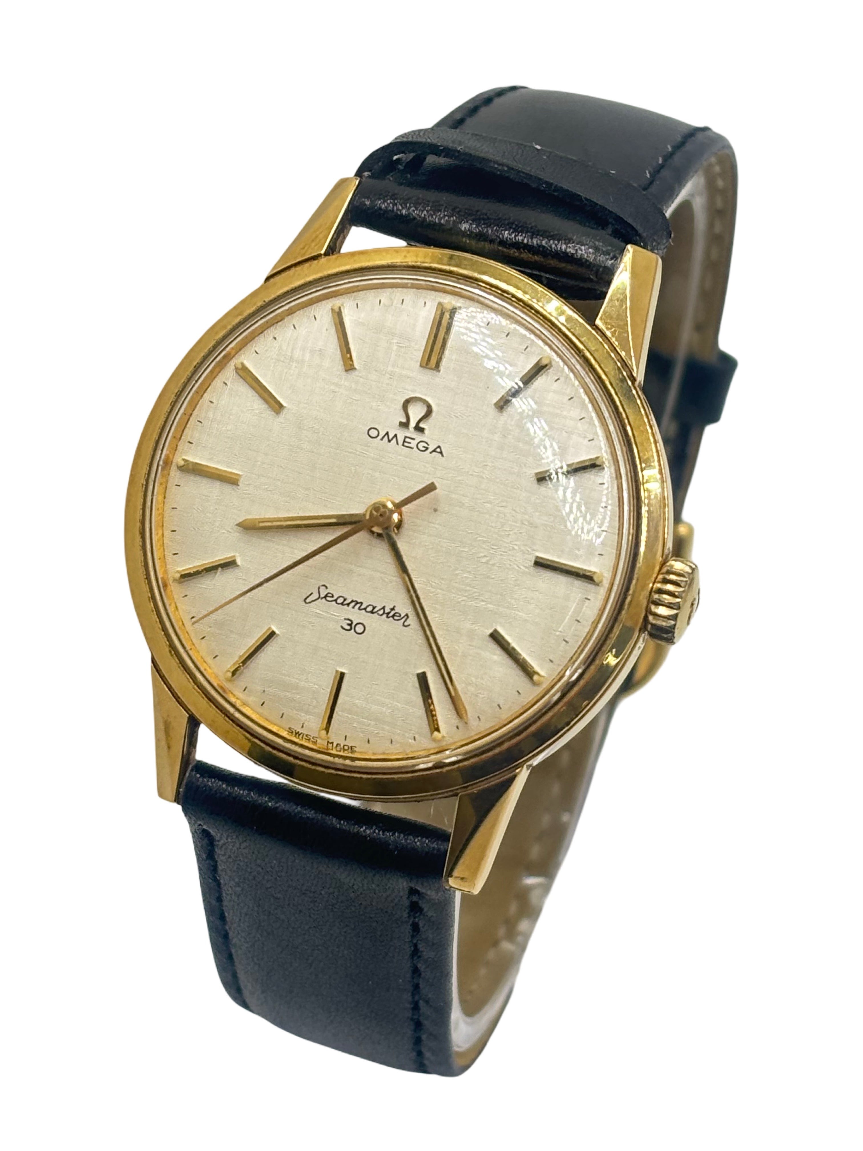 Montre OMEGA Seamaster 300 en acier et cuir