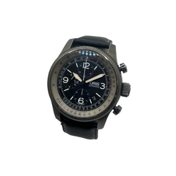 Montre ORIS "Big Crown X1 Calculator" en acier et cuir