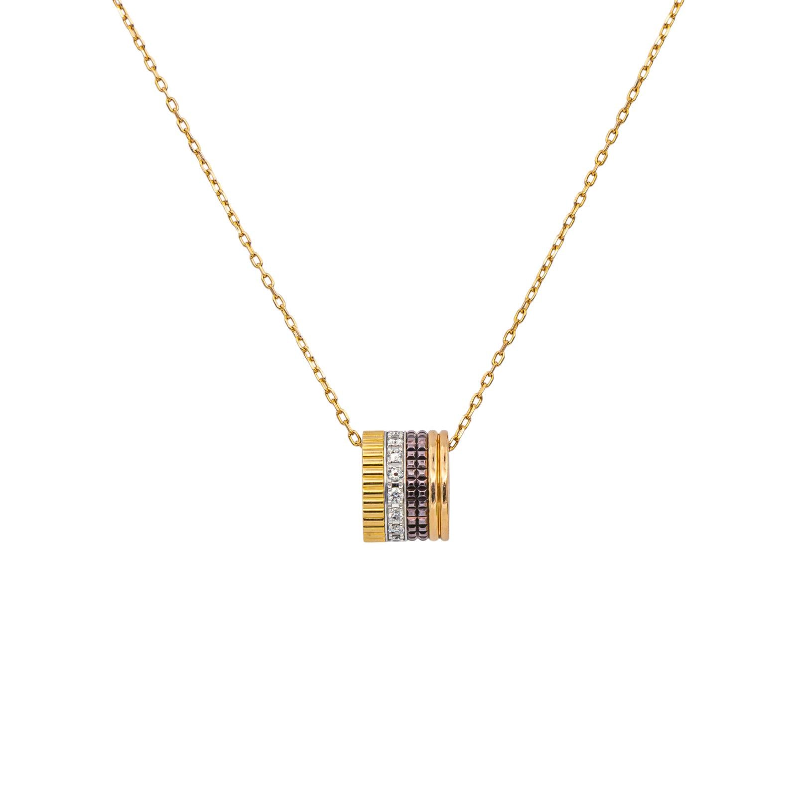 Boucheron Collier Quatre Or jaune Diamant