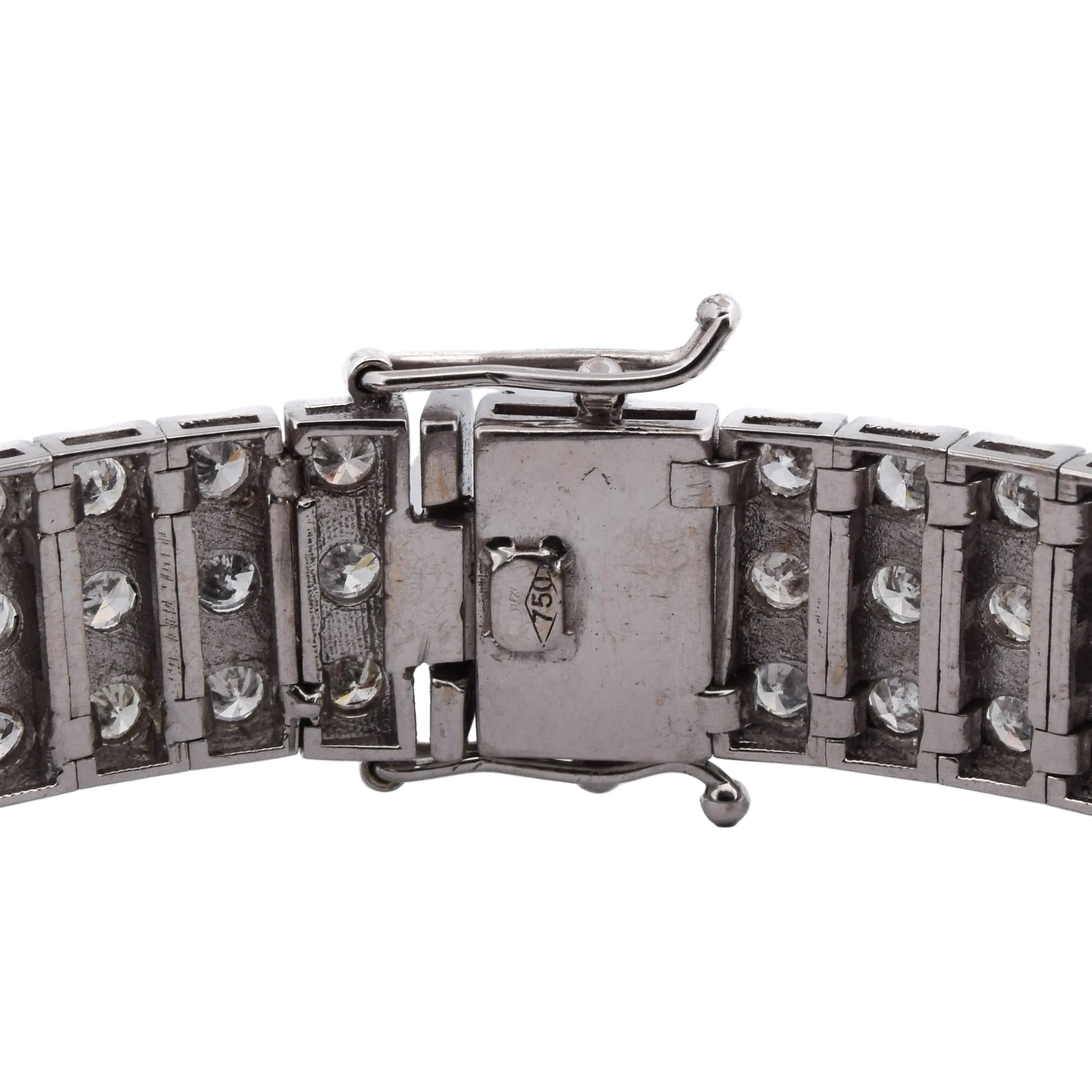 Bracelet Ligne en or blanc et diamants