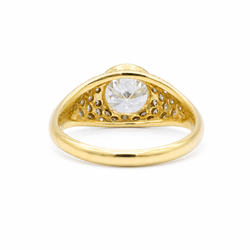 Bague Jonc en or jaune et diamants