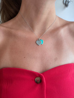 Collier Pendentif TIFFANY & CO. "Return to Tiffany" en argent et émail