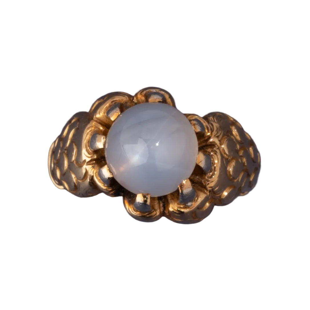 Bague Cocktail en or jaune et saphir