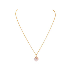 Collier Or jaune Quartz rose