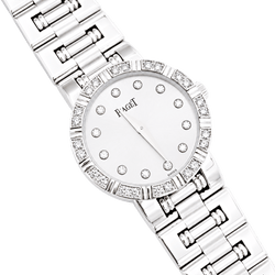 Montre Piaget, "Dancer", or blanc, diamants.