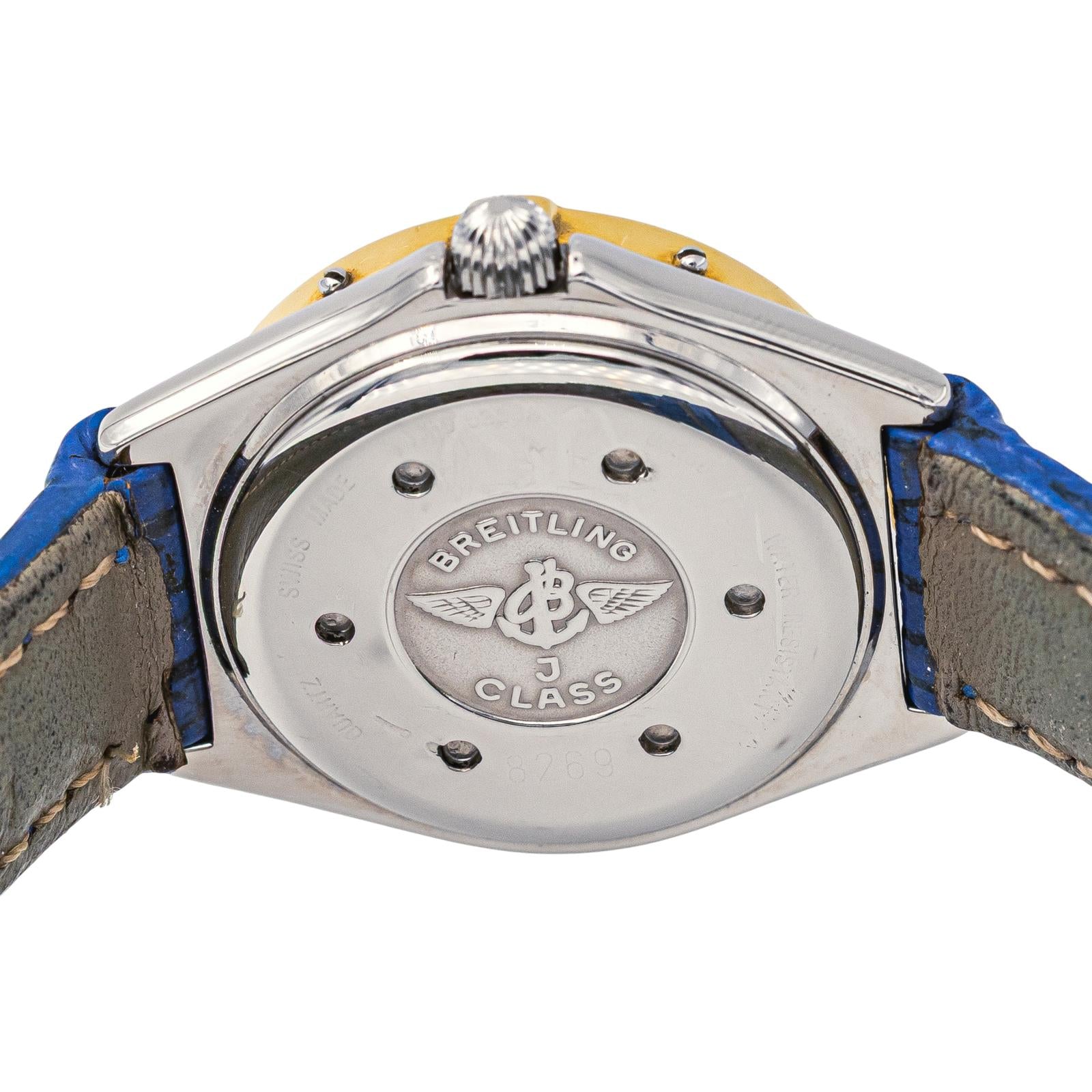 Montre BREITLING "J-Class" en acier et cuir